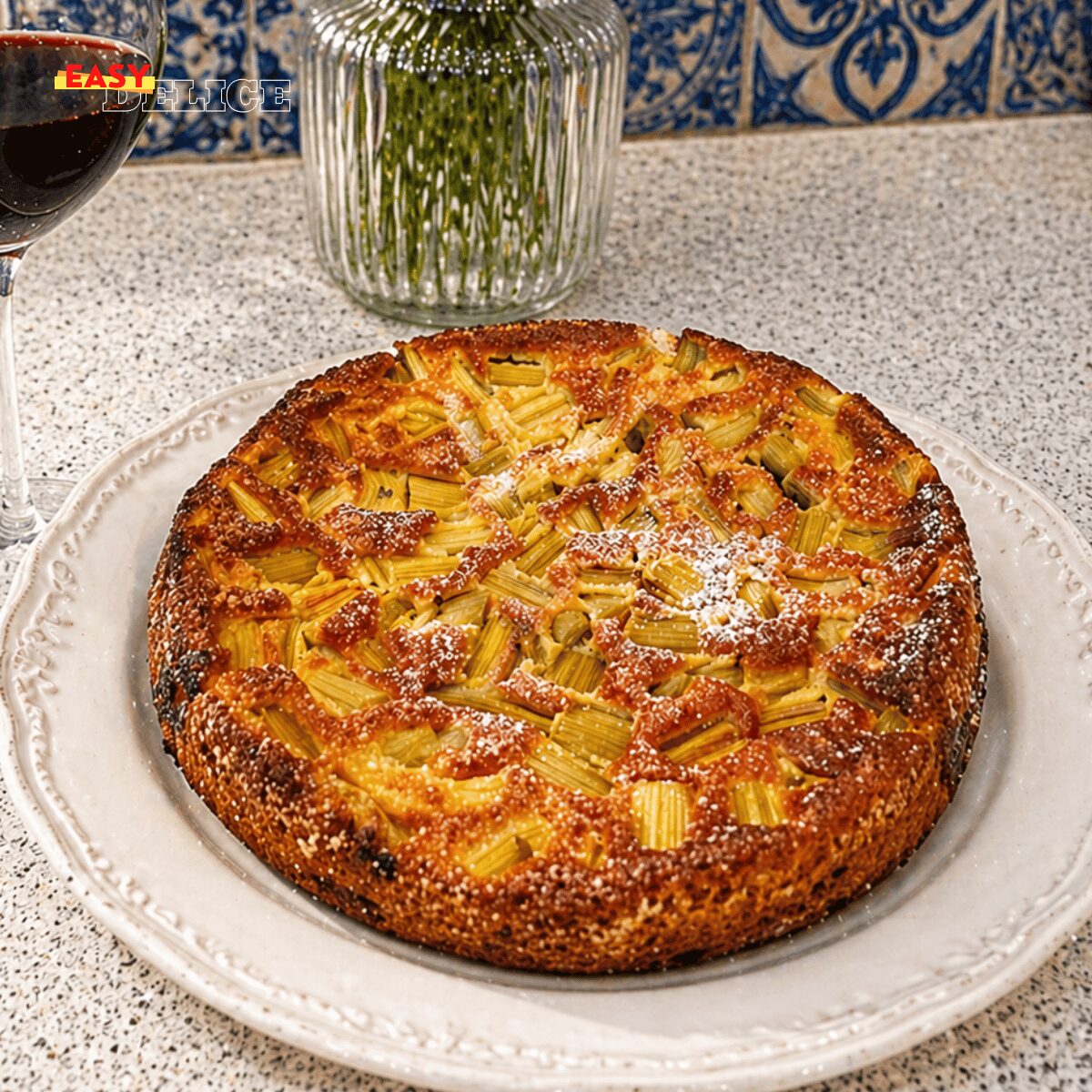 Clafoutis à la Rhubarbe (Moelleux, Équilibré & Sans Excès d’Acidité)