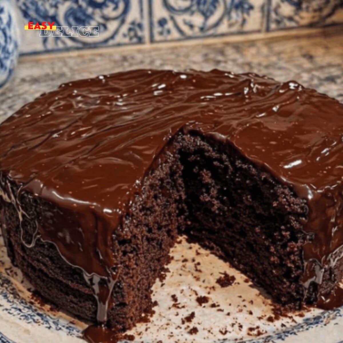 Gâteau Chocolat Ultra Fondant + Glaçage Brillant (Texture Humide & Intense)