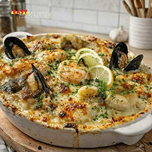 Gratin de Fruits de Mer Crémeux (Fondant, Raffiné & Gratiné)