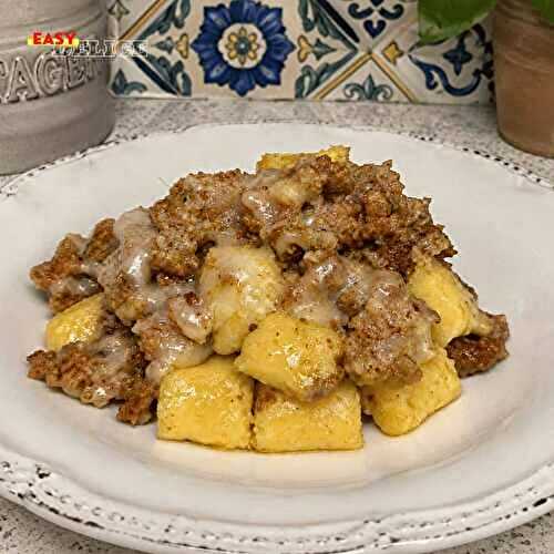 Gnocchis de Polenta au Fromage Fondant & Chair à Saucisse