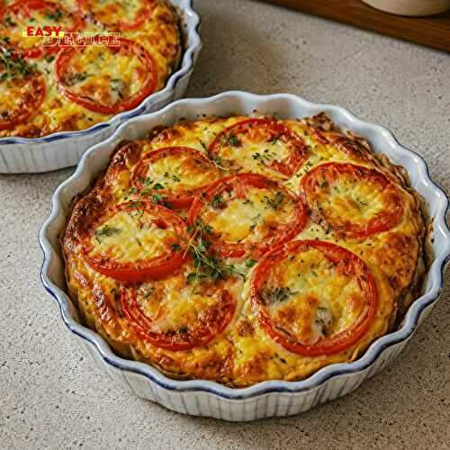 Quiche Sans Pâte au Thon et à la Tomate (Facile & Légère)