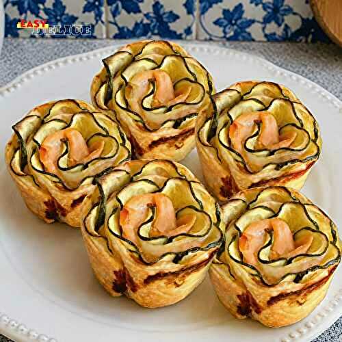 Roses Feuilletées Courgettes & Saumon Fumé (Apéritif Chic & Facile)