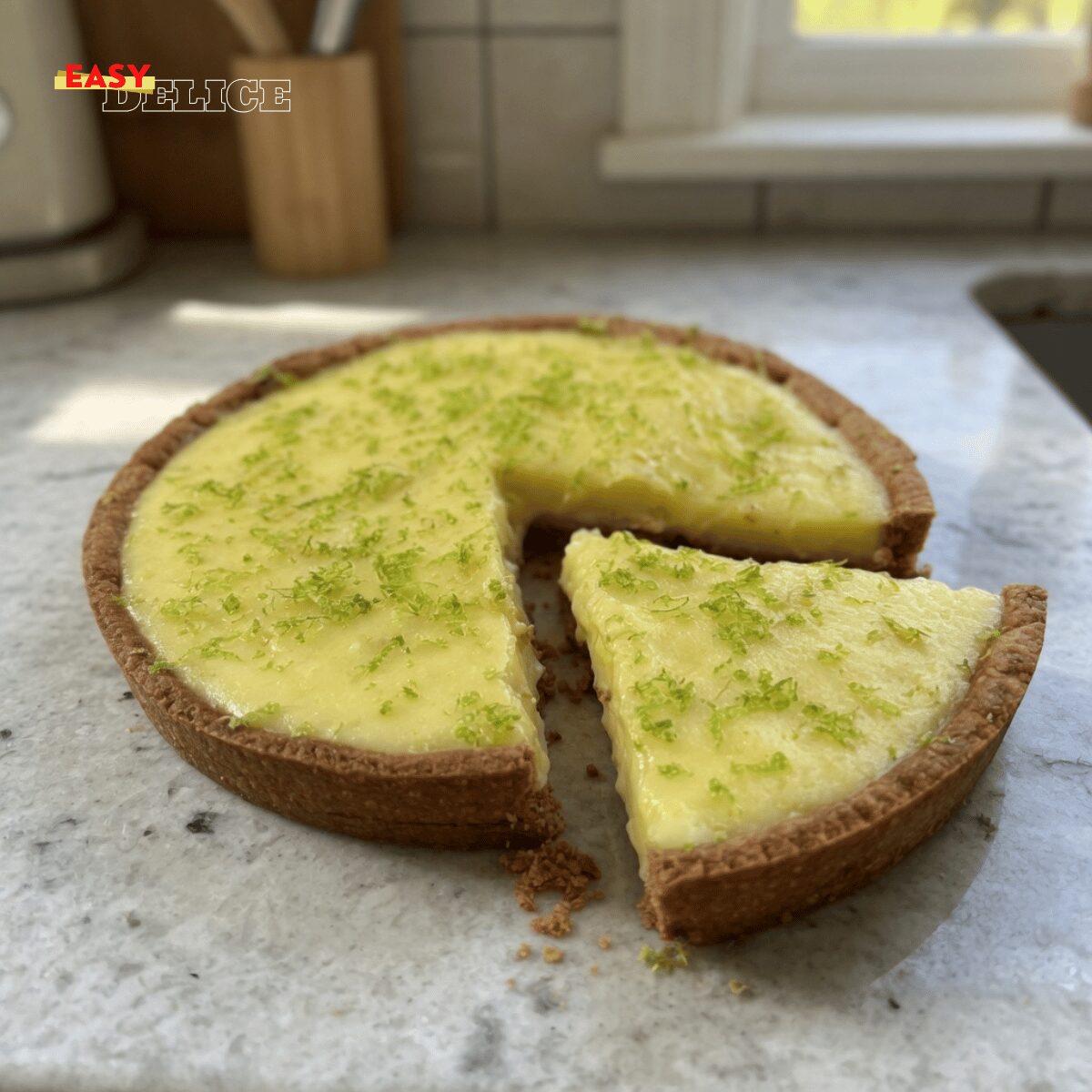 Tarte au Citron Vert Ultra Gourmande (Pâte Sucrée & Crème Fondante)