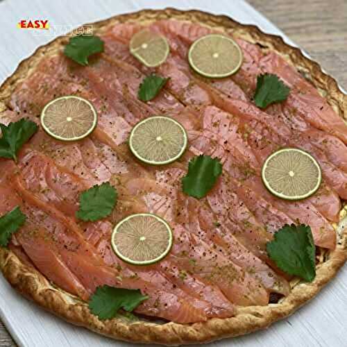 Tarte Feuilletée au Saumon Gravlax & Crème aux Herbes