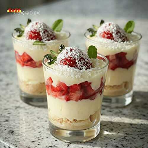 Verrines Coco & Fraises (Dessert Frais & Ultra Gourmand)