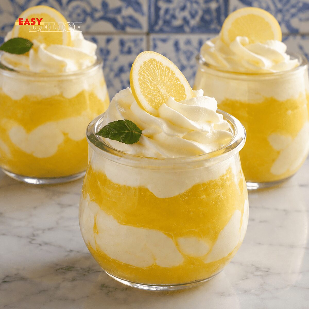 Verrines Nuage Citron & Crème Vanille