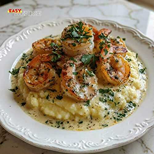 Crevettes à l’Ail sur Purée de Pommes de Terre — Façon 5 Étoiles