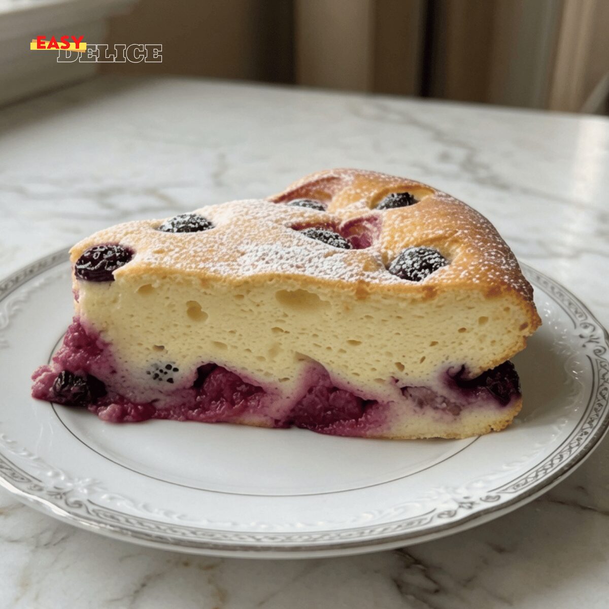 Gâteau au Fromage Blanc, Framboises & Myrtilles — Léger comme un Nuage