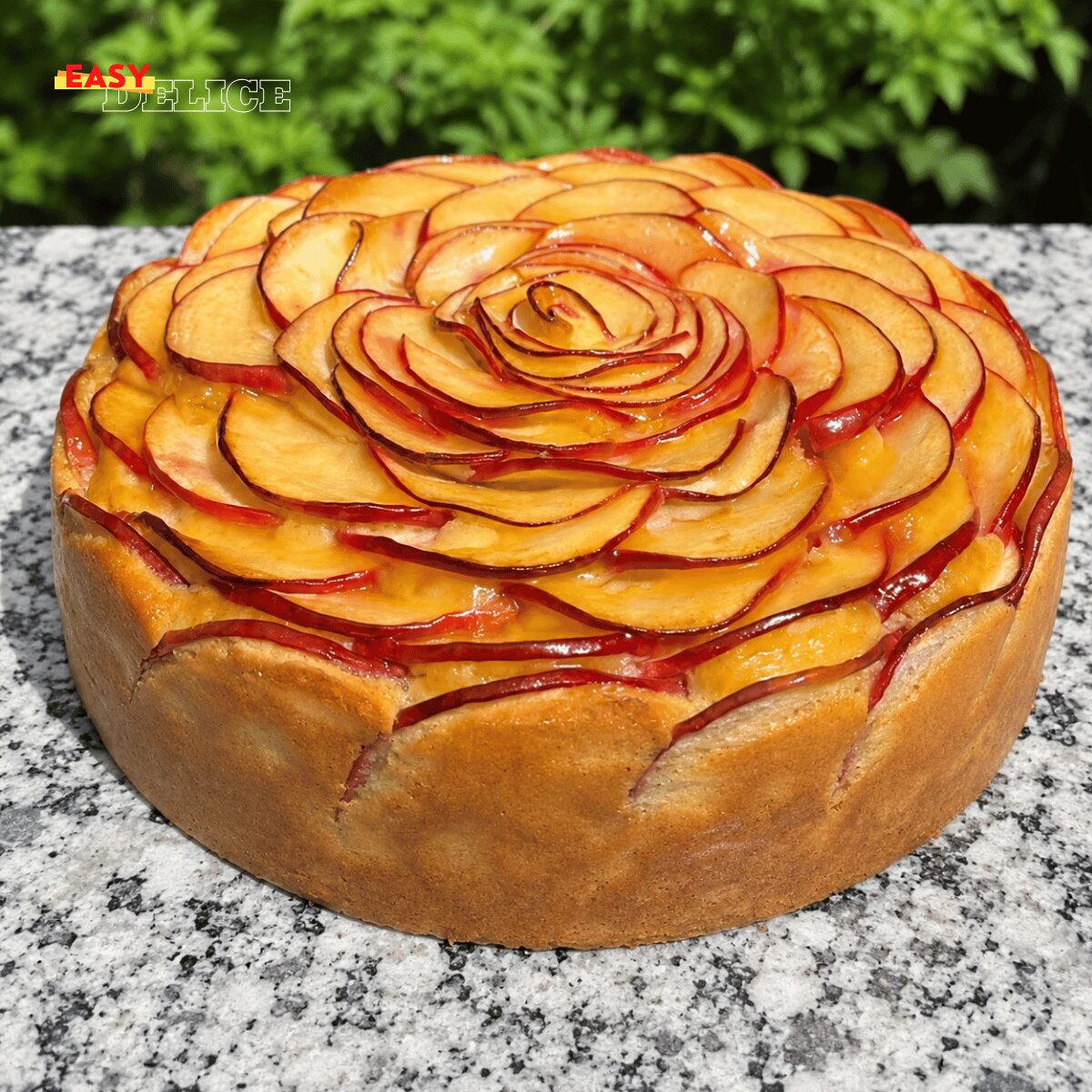 Gâteau aux Pommes Fleur — Élégant, Moelleux & Spectaculaire