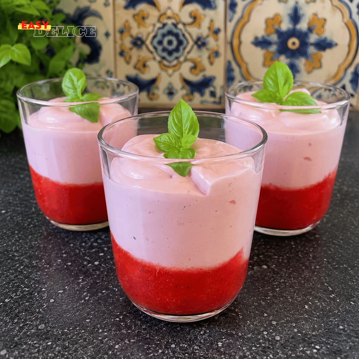 Mousse Fraise Express en Verrines