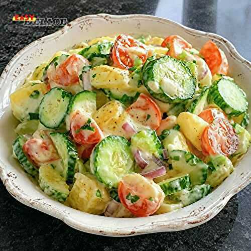 Salade de Concombres Sauce Spéciale — Fraîche, Crémeuse & Style Grand Restaurant