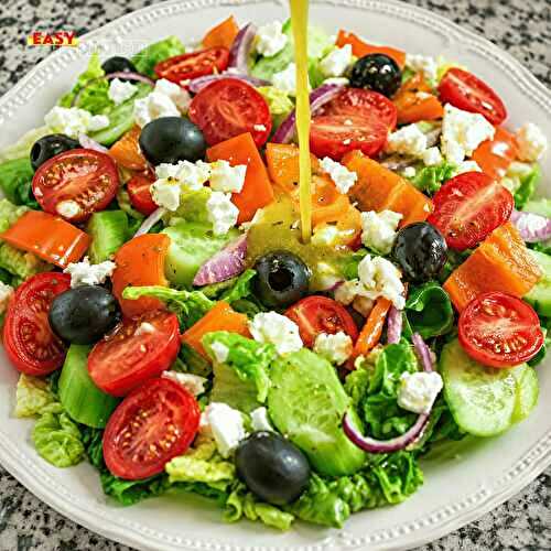 Salade Grecque & Sa Sauce Spéciale Maison — Comme au Restaurant !