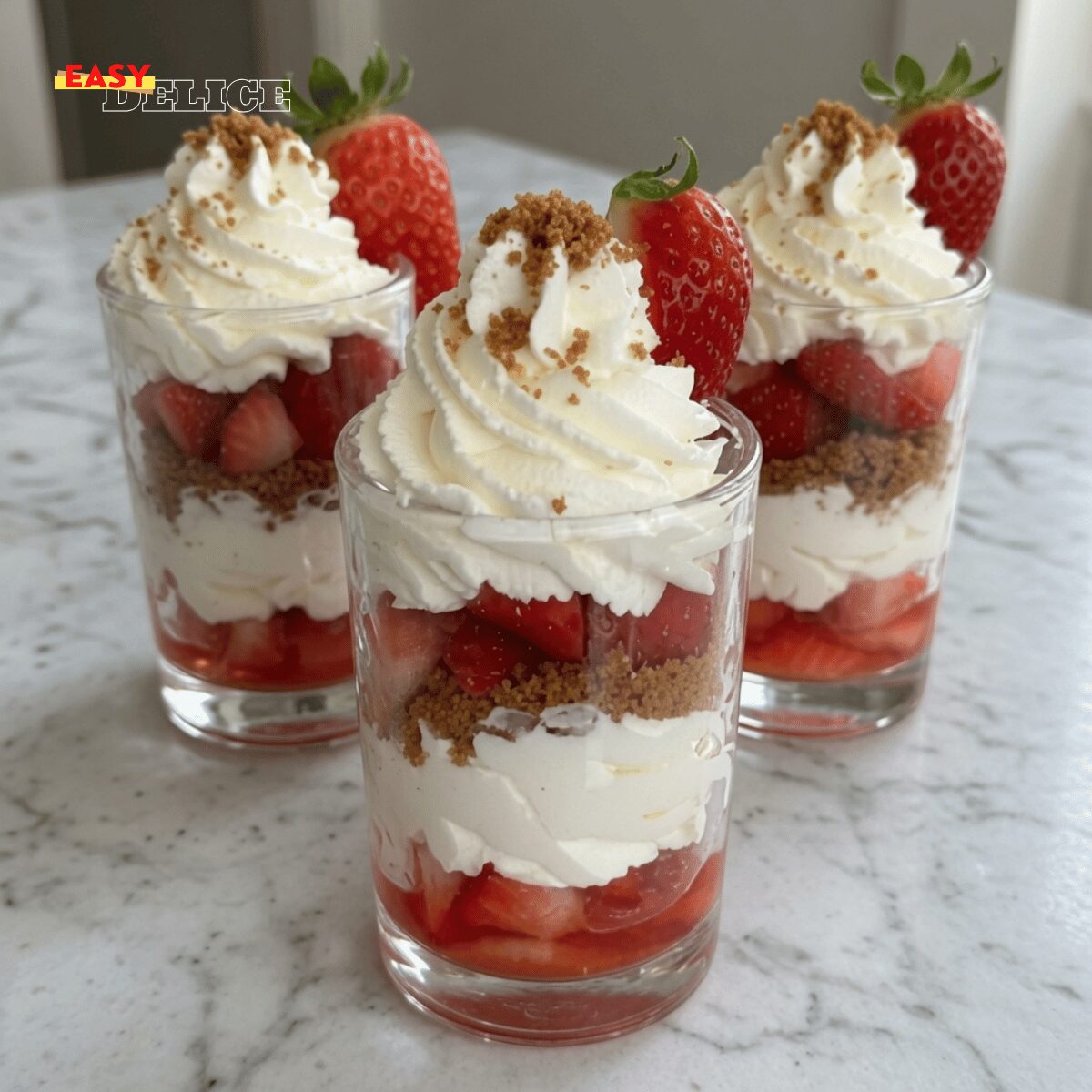 Verrines aux Fraises & Crème Mascarpone — Fraîches, Légères & Gourmandes