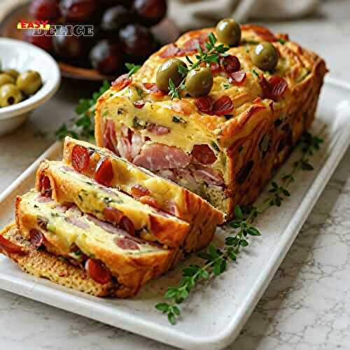 Cake Salé au Jambon et aux Olives — Moelleux, Gourmand et Façon Chef !