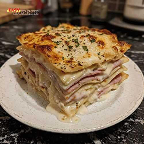 Lasagnes au Jambon et Fromage — Ultra Crémeuses et Gratinées !