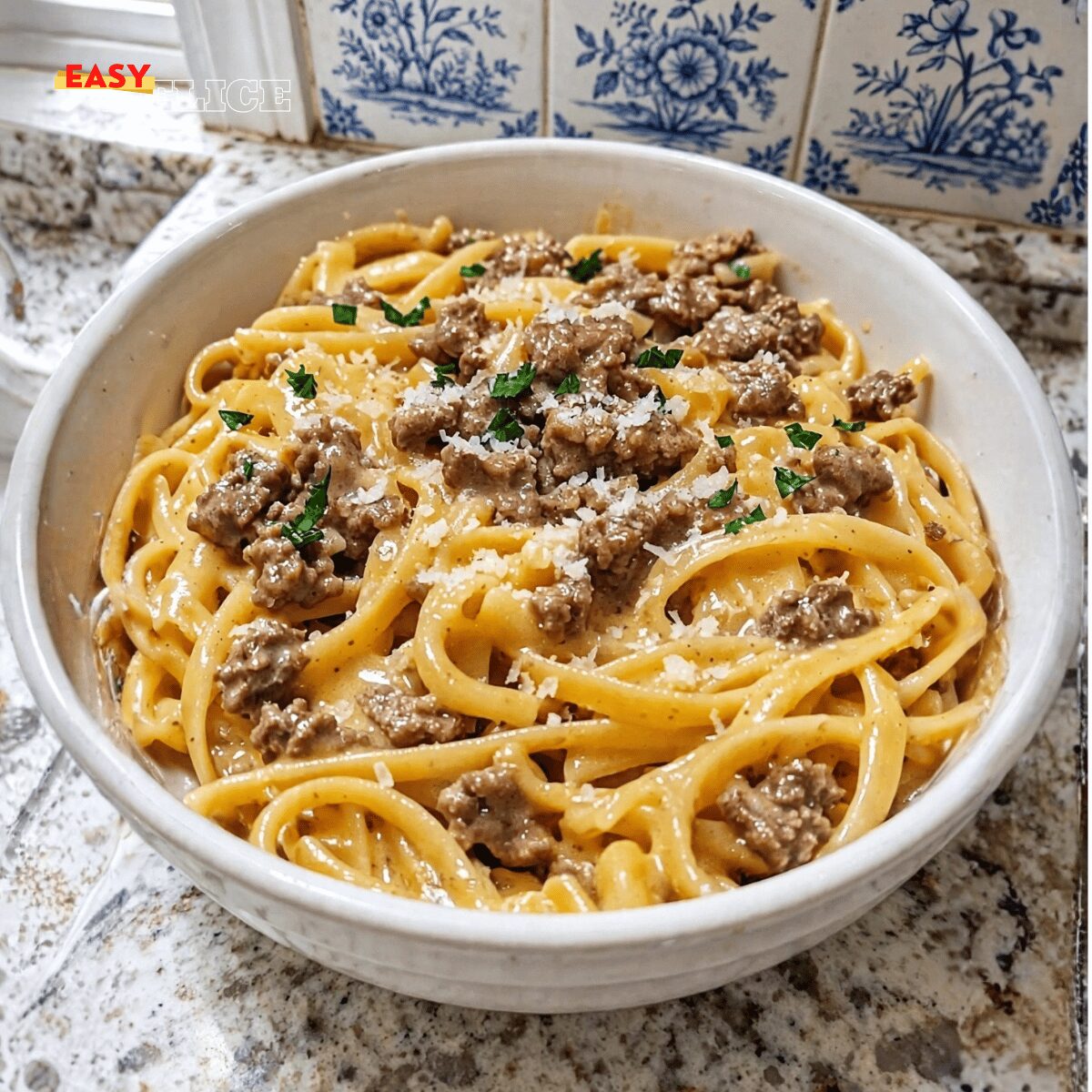Linguines Crémeuses au Bœuf Haché et Parmesan : Prêtes en 30 Min