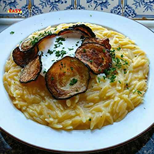 Orzotto Crémeux aux Courgettes Grillées & Burrata : Risotto Facile aux Pâtes Orzo
