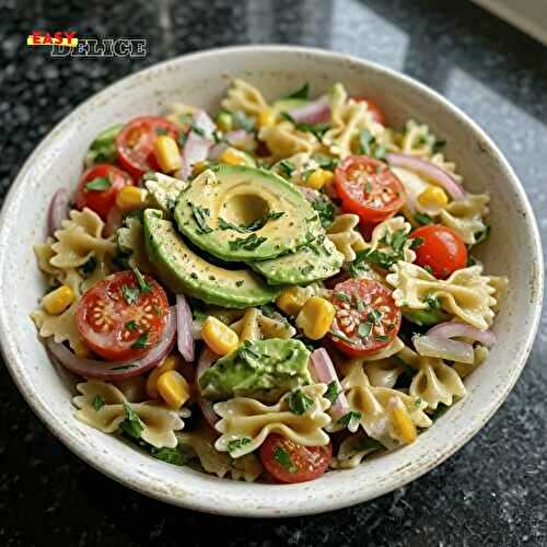 Salade de Pâtes à l’Avocat — Fraîche, Crémeuse et Ultra Gourmande !