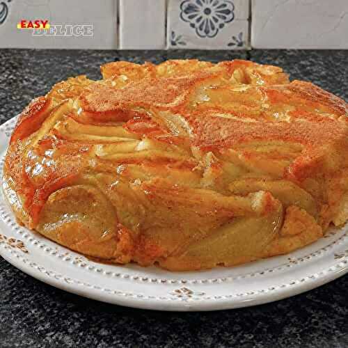 Tarte aux Pommes Caramélisées à la Poêle (Sans Four) — Fondante, Moelleuse et Ultra Gourmande !
