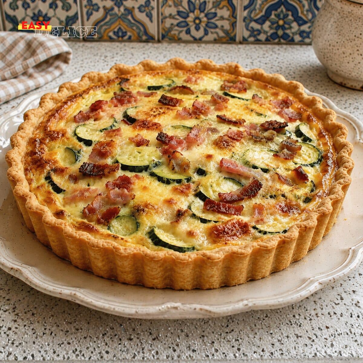 Tarte Fondante aux Courgettes et Lardons – La Recette Familiale Ultra Gourmande