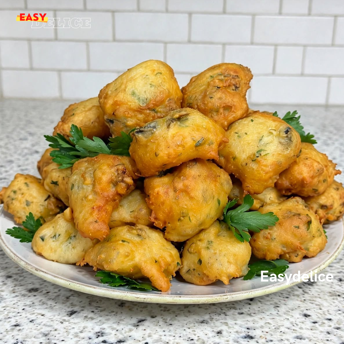 Beignets d’Aubergines au Parmesan, Pecorino & Herbes — Croustillants, Moelleux et Ultra Gourmands !
