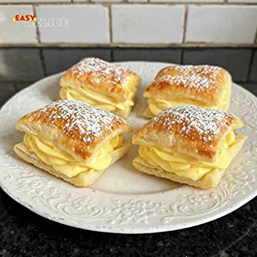 Feuilletés Gourmands à la Crème Pâtissière Ultra Fondante : Goûter Raffiné
