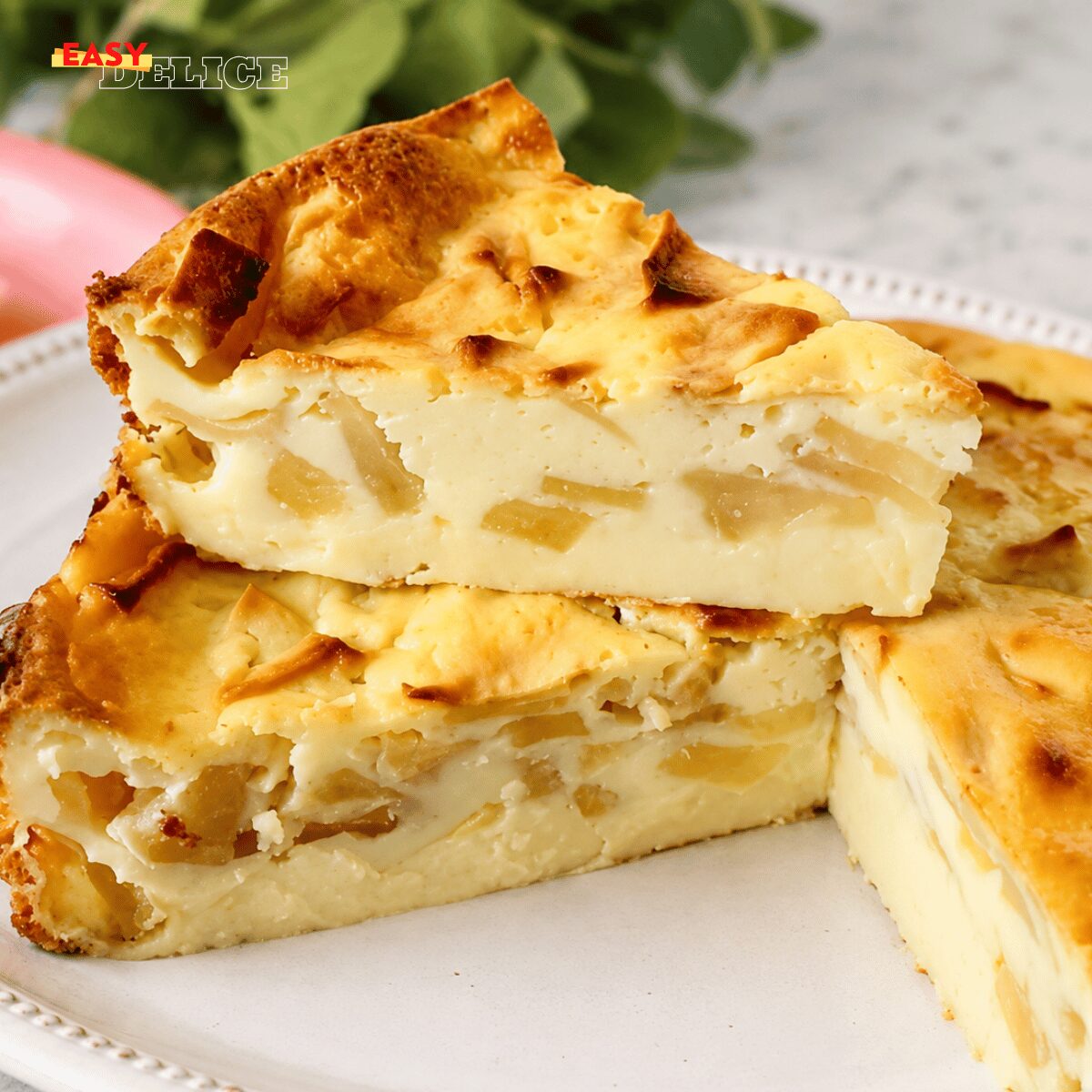 Flan aux Pommes au Yaourt — Fondant, Moelleux & Ultra Facile !