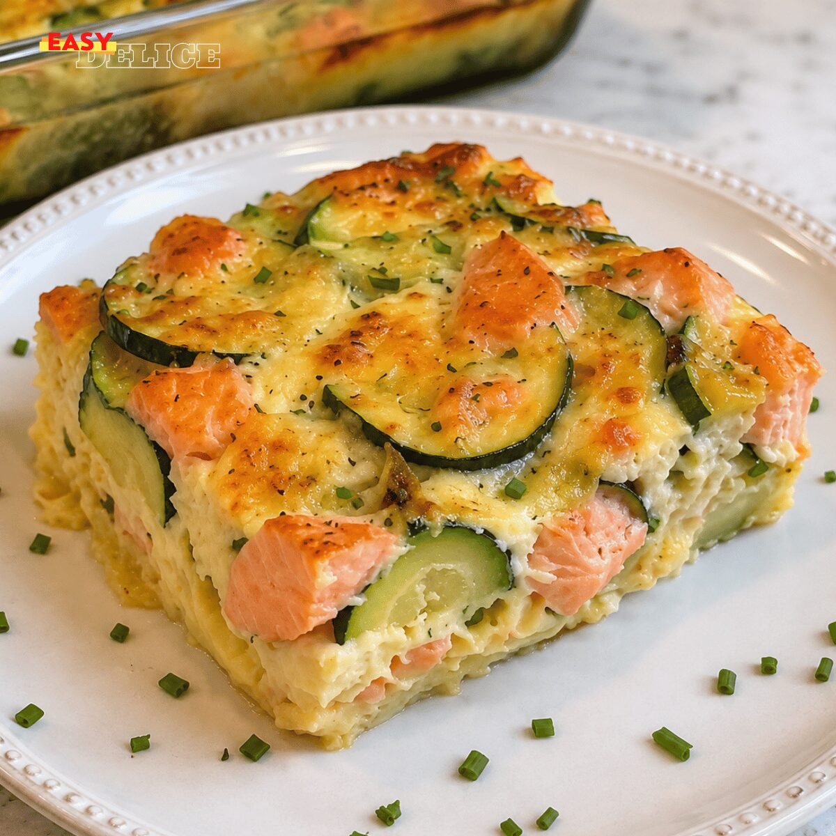 Flan Fondant aux Courgettes & Saumon — Crémeux, Moelleux & Raffiné !