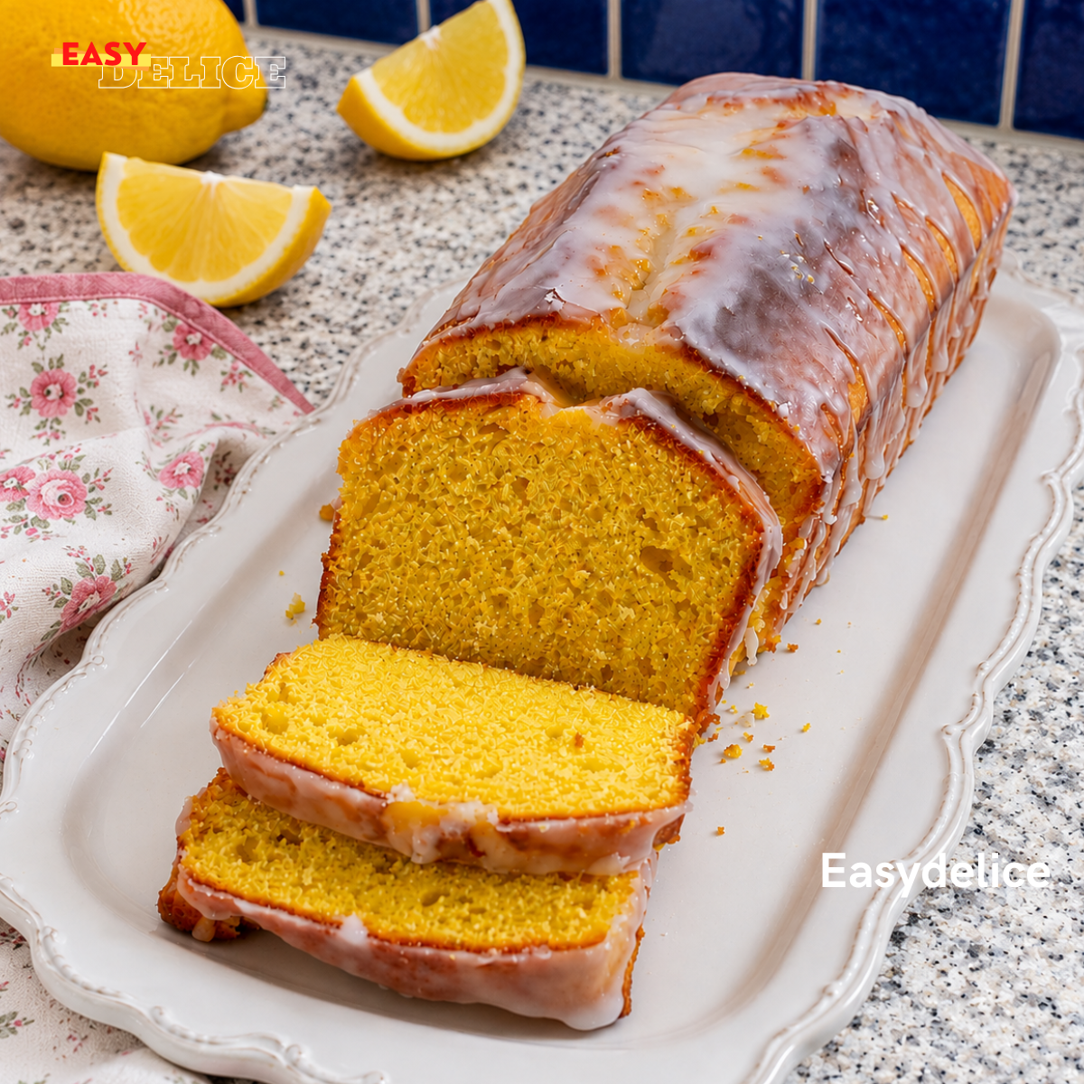 Gâteau Moelleux au Citron Glacé — Ultra Parfumé, Fondant et Irrésistible !