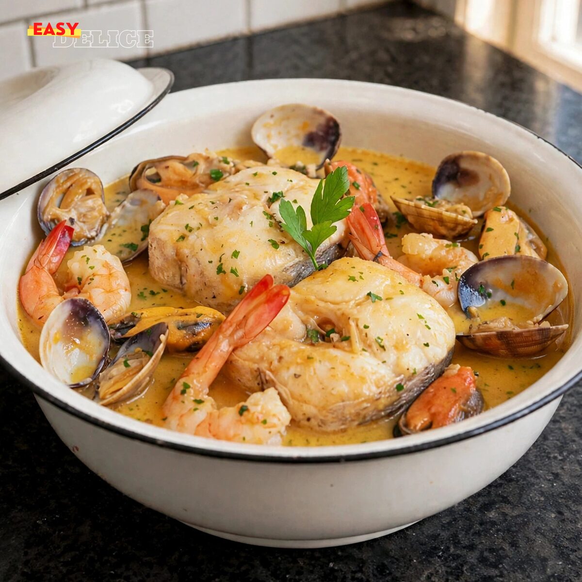 Merlu à la marinière — La recette traditionnelle et fondante aux fruits de mer !