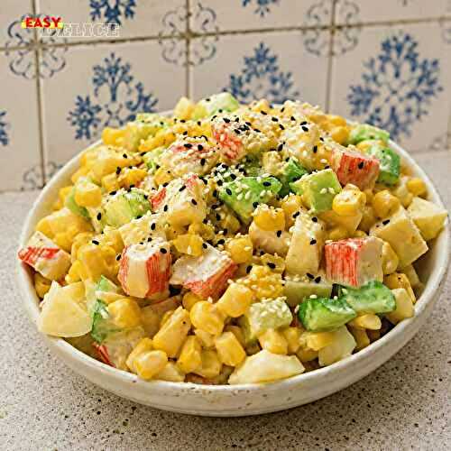 Salade de Surimi Crémeuse — Fraîche, Légère & Ultra Gourmande !