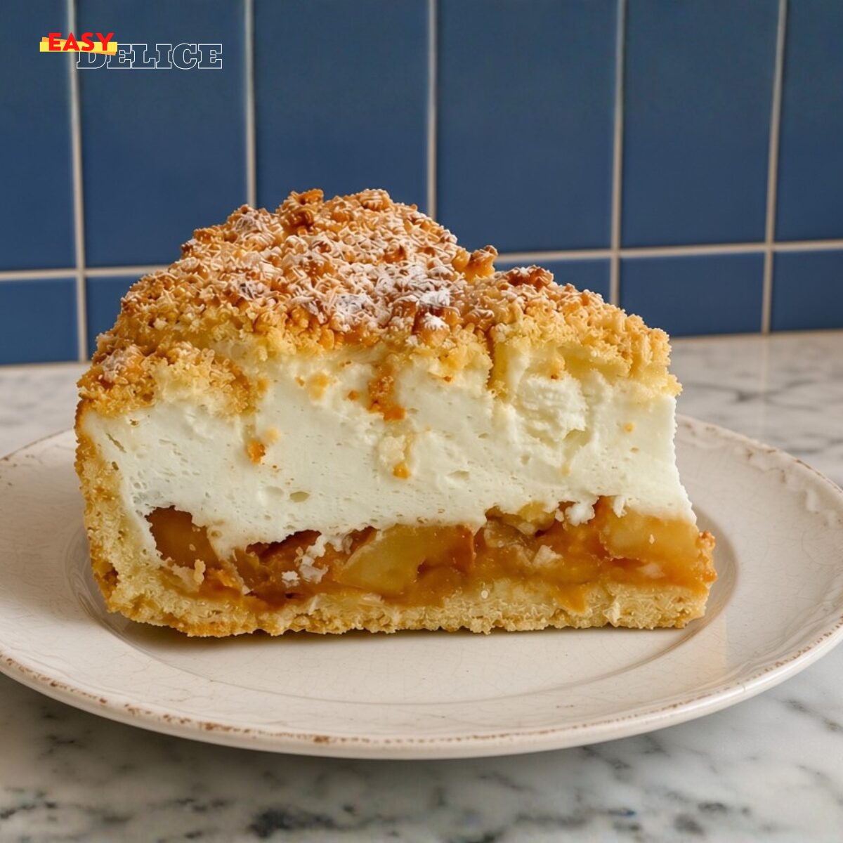 Tarte aux Pommes à la Crème Soufflée — Fondante, Légère et Irrésistiblement Gourmande !