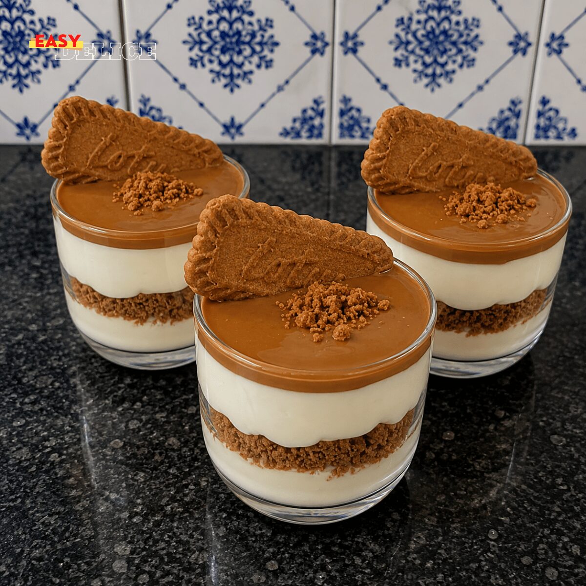 Verrines Spéculoos & Crème Vanillée au Caramel (Sans Cuisson) Ultra Gourmand