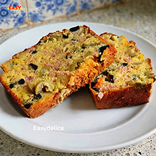 Cake aux Olives & au Jambon — Moelleux, Savoureux & Généreux