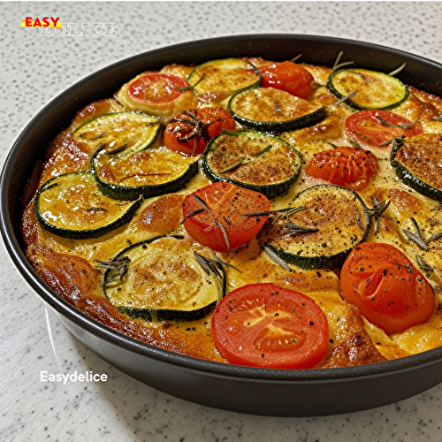 Clafoutis aux Légumes — Courgettes & Tomates Cerises