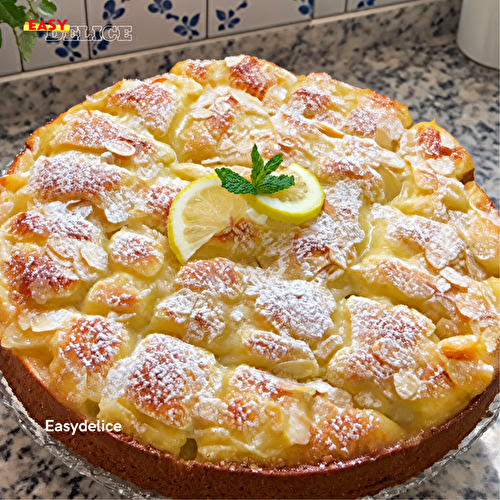 Gâteau Moelleux au Citron avec Crème de Citron & Amandes — Fondant, Parfumé & Gourmand