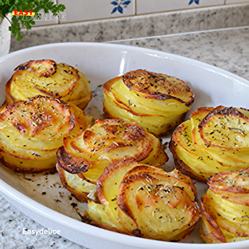 Millefeuilles de Pommes de Terre au Parmesan & au Thym — Dorés, Croustillants & Fondants