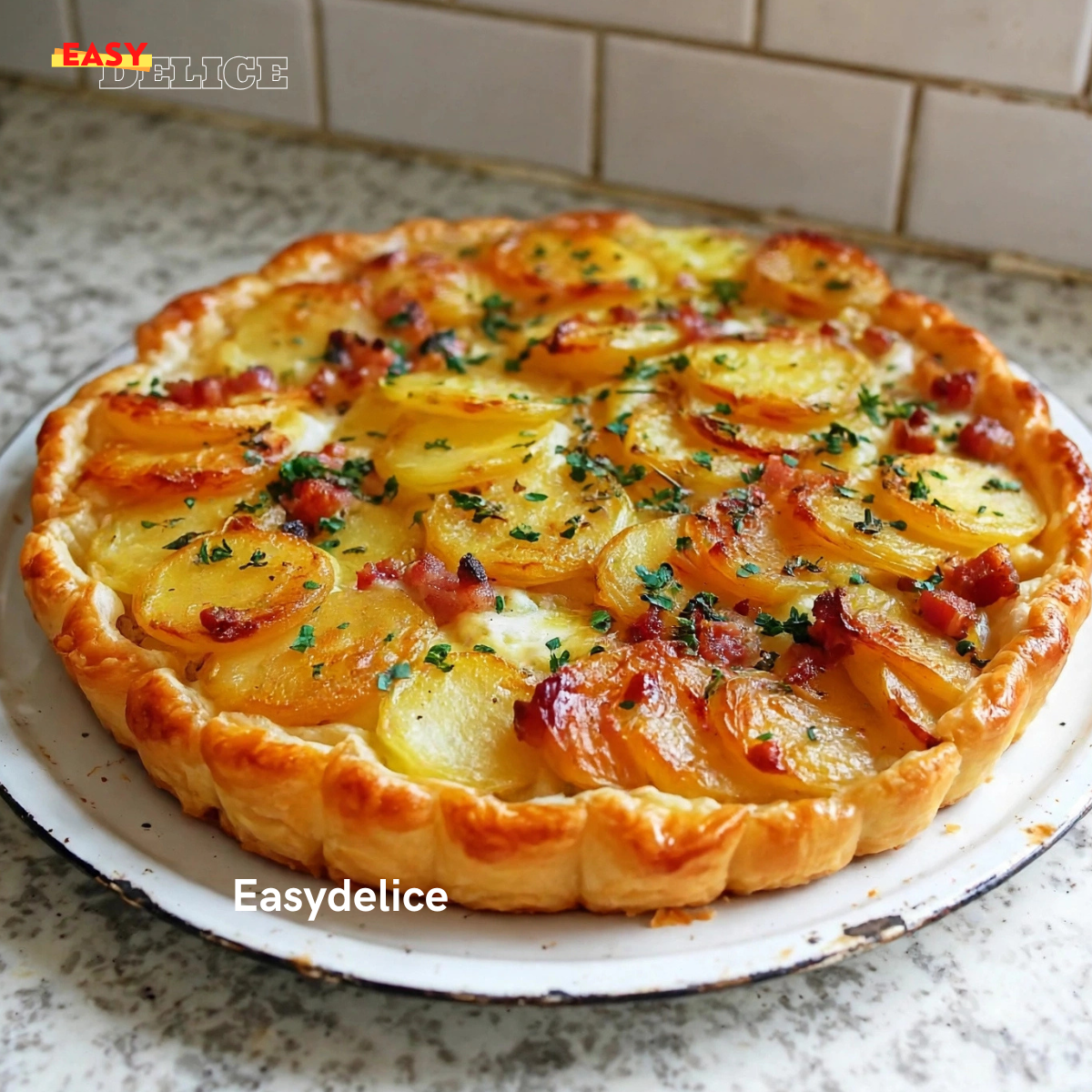 Quiche aux Pommes de Terre & aux Lardons — Croustillante, Fondante & Gourmande