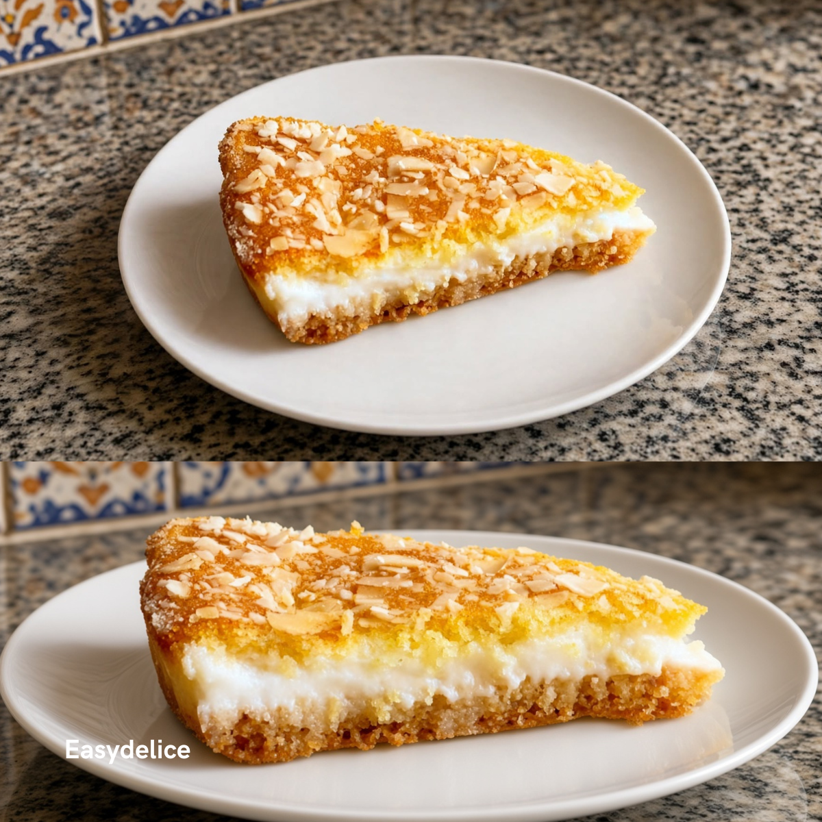 Basbousa à la Crème de Fromage — Fondante, Moelleuse & Ultra Gourmande