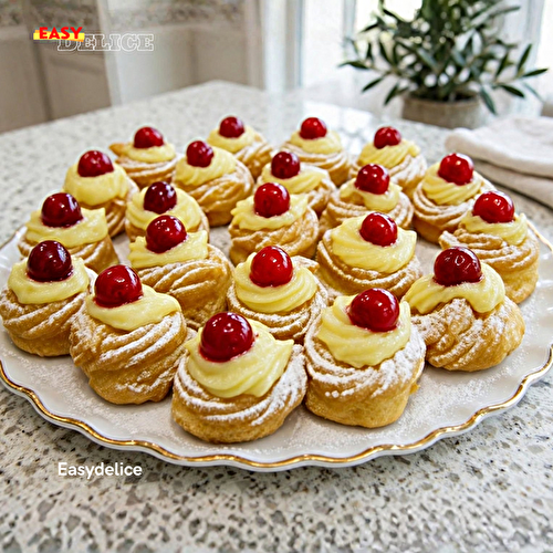 Beignets Napolitains  — Pâte à Choux Dorée & Crème Pâtissière Fondante