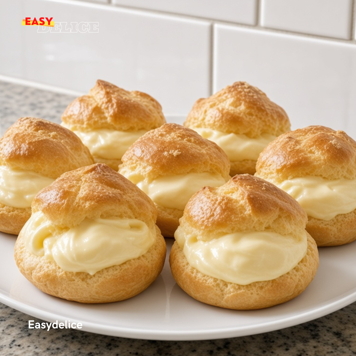Choux à la Crème Pâtissière Vanillée — Dorés, Légers & Ultra Gourmands