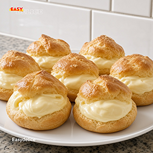 Choux à la Crème Pâtissière Vanillée — Dorés, Légers & Ultra Gourmands