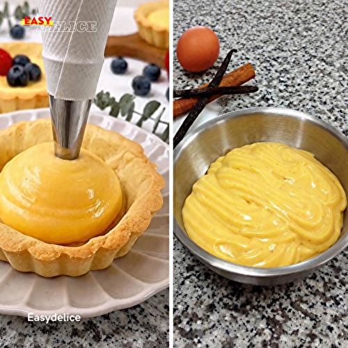 Crème Pâtissière à la Cannelle et au Citron — Onctueuse, Parfumée & Délicatement Épicée 🍮