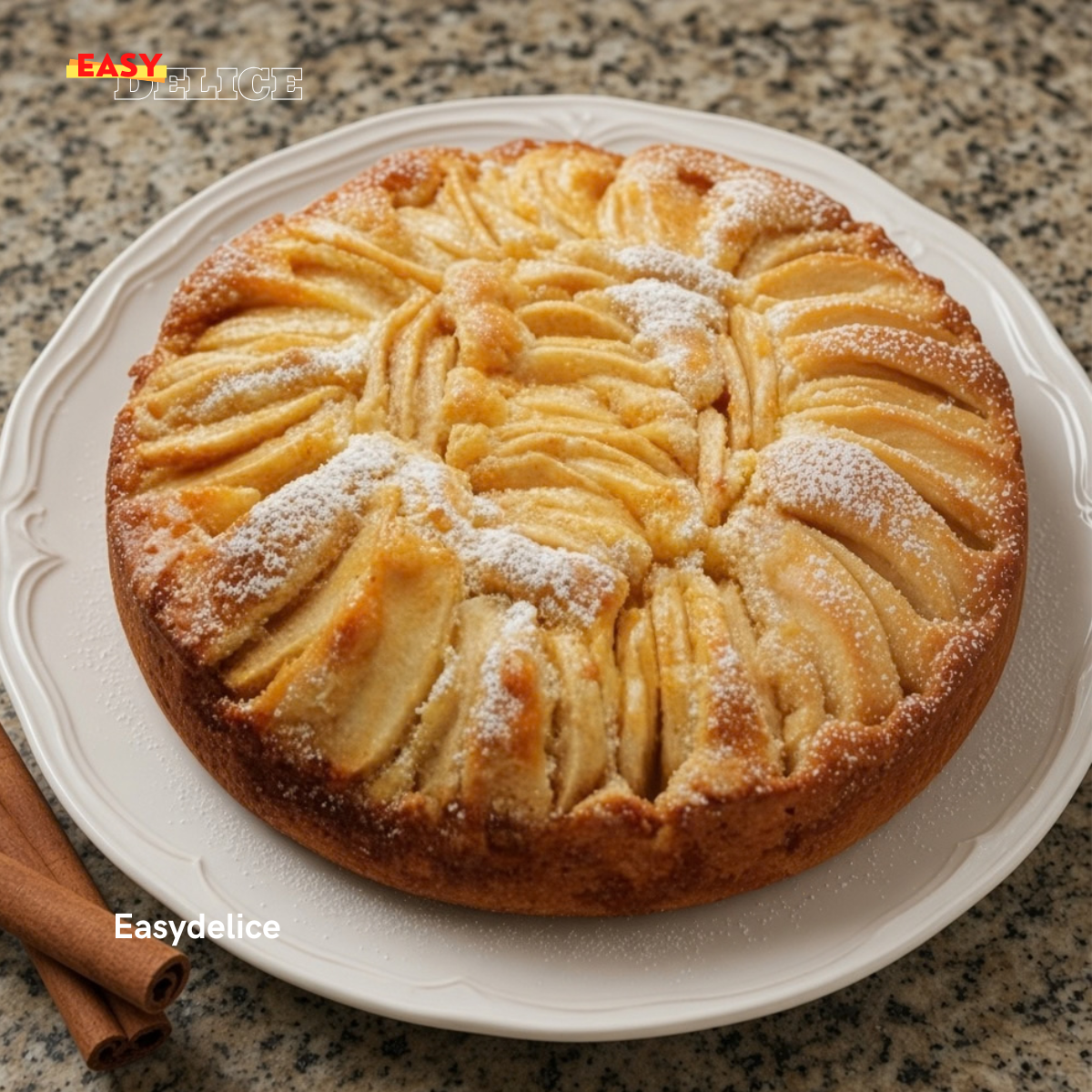 Gâteau Italien aux Pommes & au Yaourt — Ultra Moelleux, Fondant & Parfumé à la Cannelle