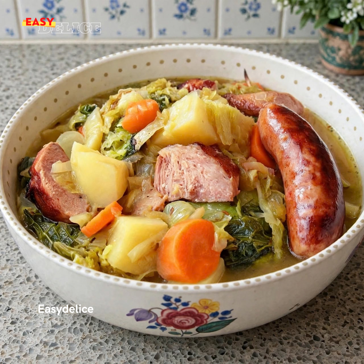Potée Auvergnate Traditionnelle — Chou Fondant, Saucisses & Légumes du Terroir