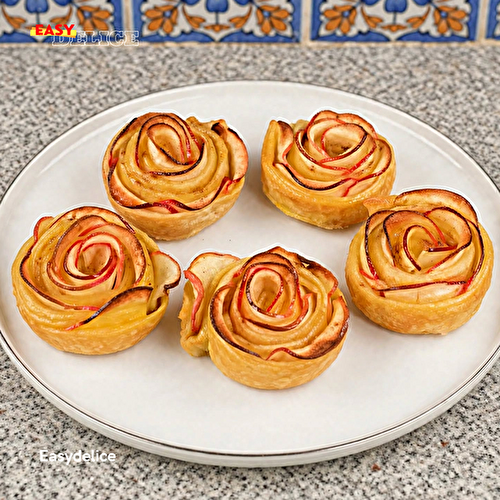 Roses Feuilletées aux Pommes — Croustillantes, Fondantes et Faciles