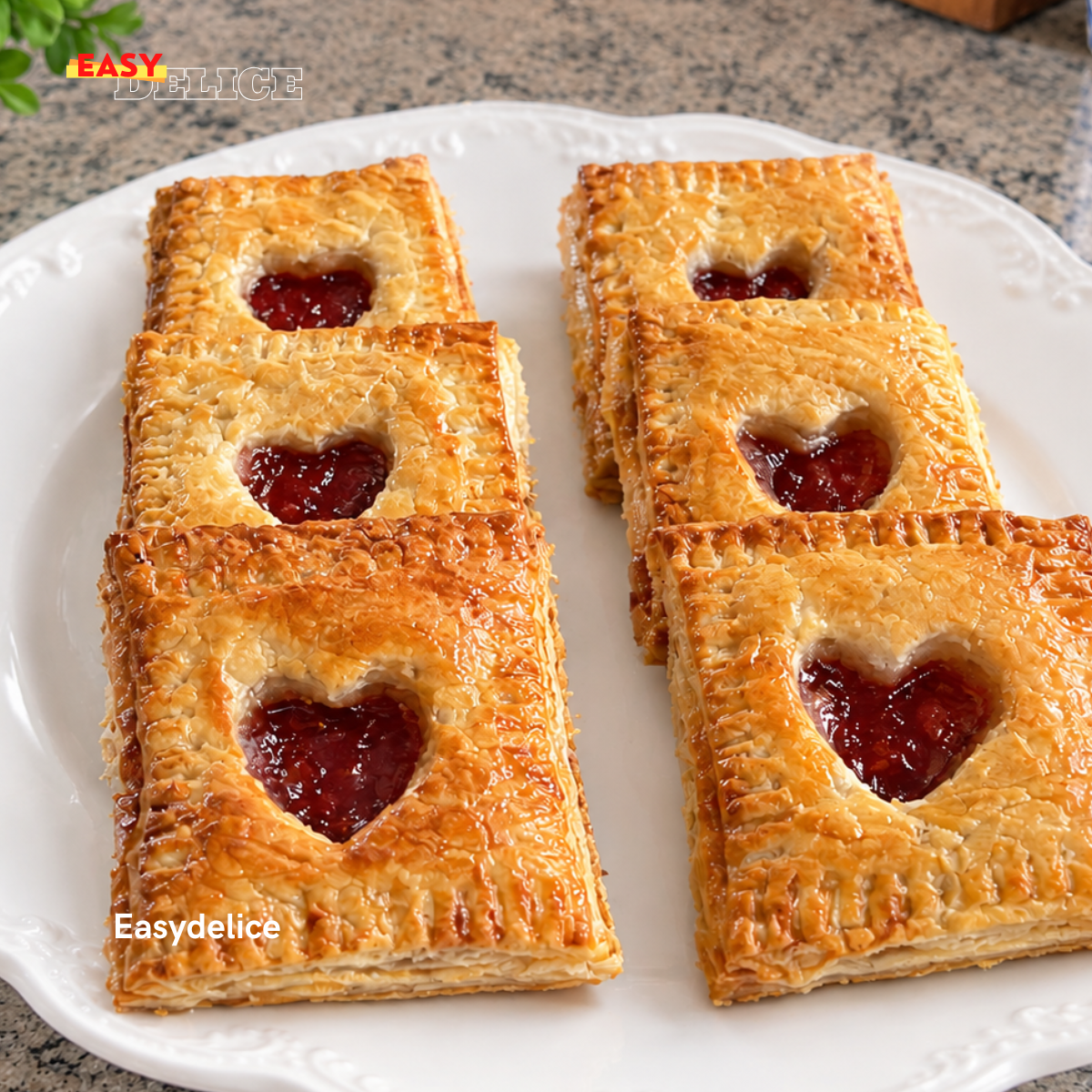 Sablés Feuilletés à la Confiture de Fraise — Cœurs Gourmands