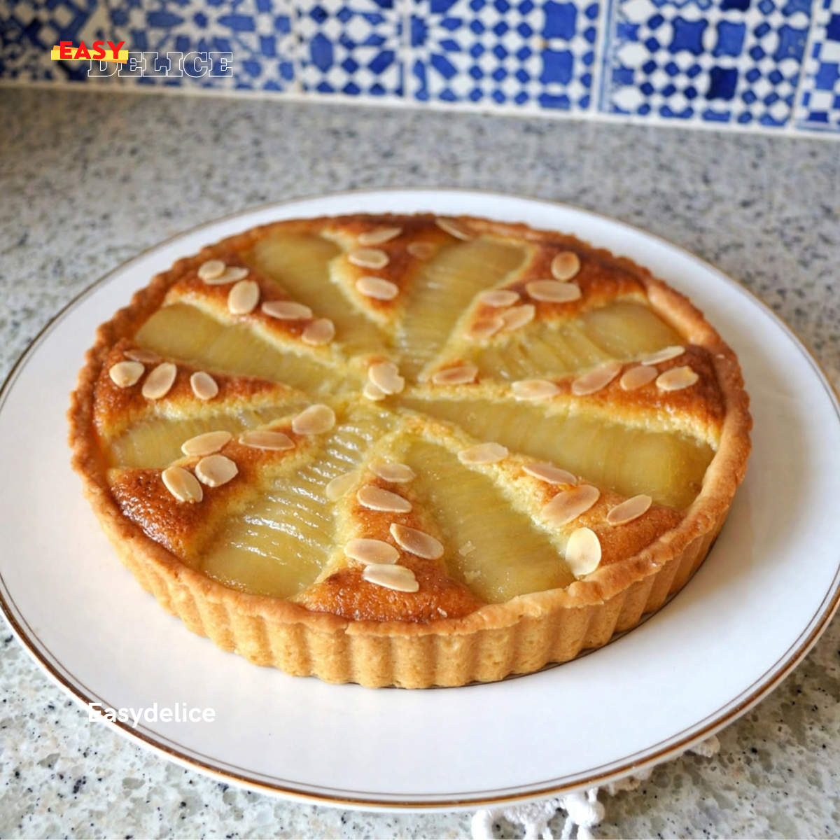 Tarte Amandine aux Poires — Pâte Sablée Croustillante & Crème d’Amande Fondante