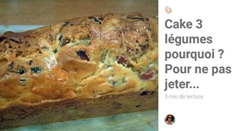 CAKE 3 Légumes pourquoi ? Pour ne pas jeter les restes...