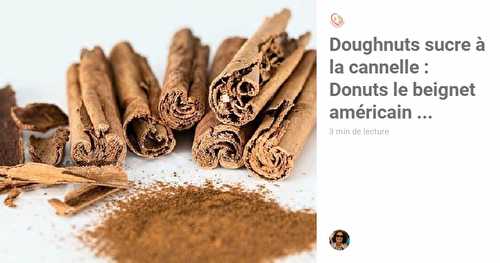 Doughnuts sucre à la cannelle : Donuts le beignet américain ...